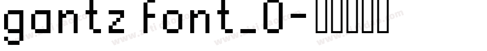 gantz font_0字体转换